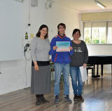 D'esquerra a dreta, Anna Pareja, cap d'Àrea d'Infermeria del Servei Maternoinfantil, Pau Martín Comas, i la Dra. Pilar Llobet, cap del Servei de Pediatria de l'Hospital.